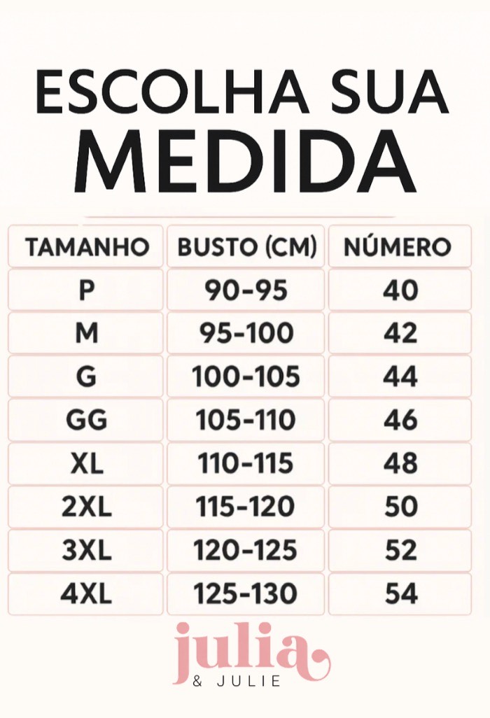 Tabela de Medidas